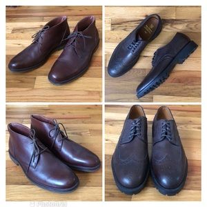NWOT BUNDLE of 2 mens dress shoes Johnston & Murphy Chukka Allen Edmunds Tate
